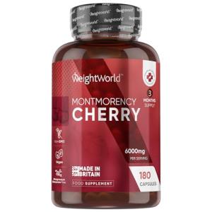 Montmorency Cherry 6000mg Capsules - Vegan - 180 Count