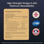 High Strength Omega 3 Fish Oil 1200mg, 60 Capsules