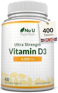 High Strength Vitamin D3 4000 IU, 400 Tablets