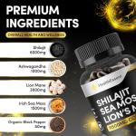 Shilajit Seamoss Lions Mane Brain Focus Capsules