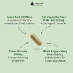 Maca Root, Ashwagandha & Ginseng Capsules - 180 Count