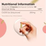 200mg CoQ10 Vegan Capsules - 120 Count