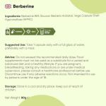 Berberine HCL Supplement - 120 Vegan Capsules