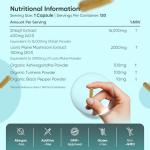 Shilajit Capsules with Ashwagandha and Turmeric 120ct