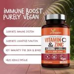 High Strength Vitamin C & Zinc - 120 Vegan Capsules