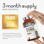 High Strength Magnesium Glycinate 1500mg - 180 Capsules