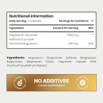 High Strength Magnesium Glycinate 1500mg - 180 Capsules