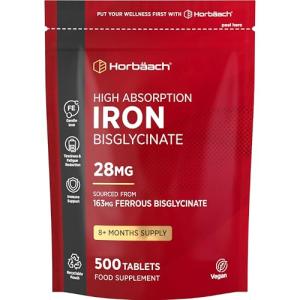 Iron Bisglycinate Tablets | 180 Count | Vegan Support