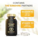 Vitamin D3 K2 Capsules with Coconut MCTs - 60 Count