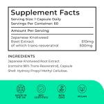 High Purity Trans-Resveratrol 500mg - 60 Capsules