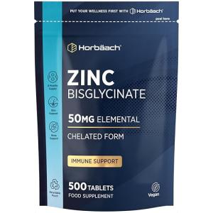 High Strength Chelated Zinc 100mg - 360 Vegan Tablets