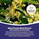 Muira Puama Bark Extract 5000mg - Energy Support