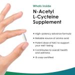 NAC N-Acetyl-Cysteine 600mg Vegan Capsules 180 Count