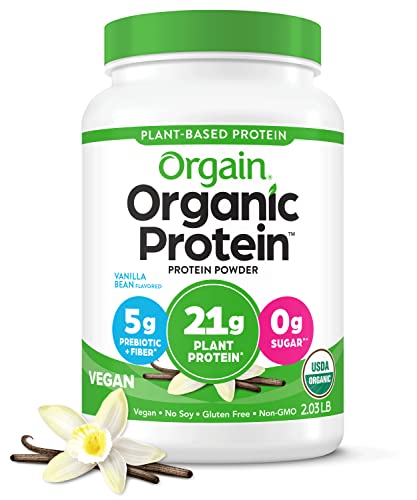 Orgain Vanilla Bean Plant Protein Powder - Vegan, Gluten Free