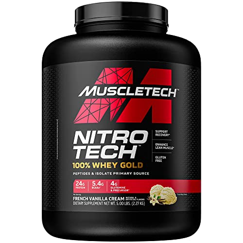 MuscleTech Nitro-Tech Vanilla Protein Powder, 5 lbs