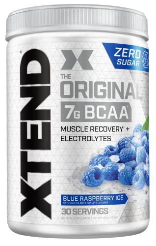 Blue Raspberry BCAA Powder for Muscle Recovery - 30 Servings