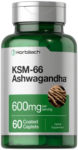 Horbaach Ashwagandha Capsules with L-Theanine | 600mg | 60 ct