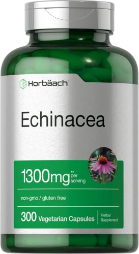 300 Echinacea Capsules - Vegan, Non-GMO, Gluten-Free