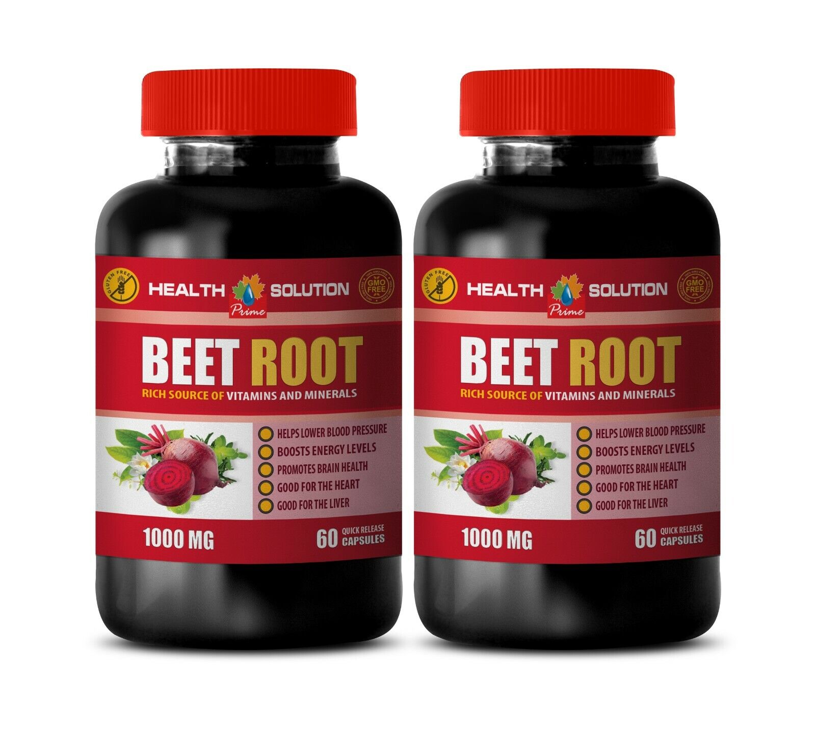 Beet Root Memory Capsules - 2 bottles