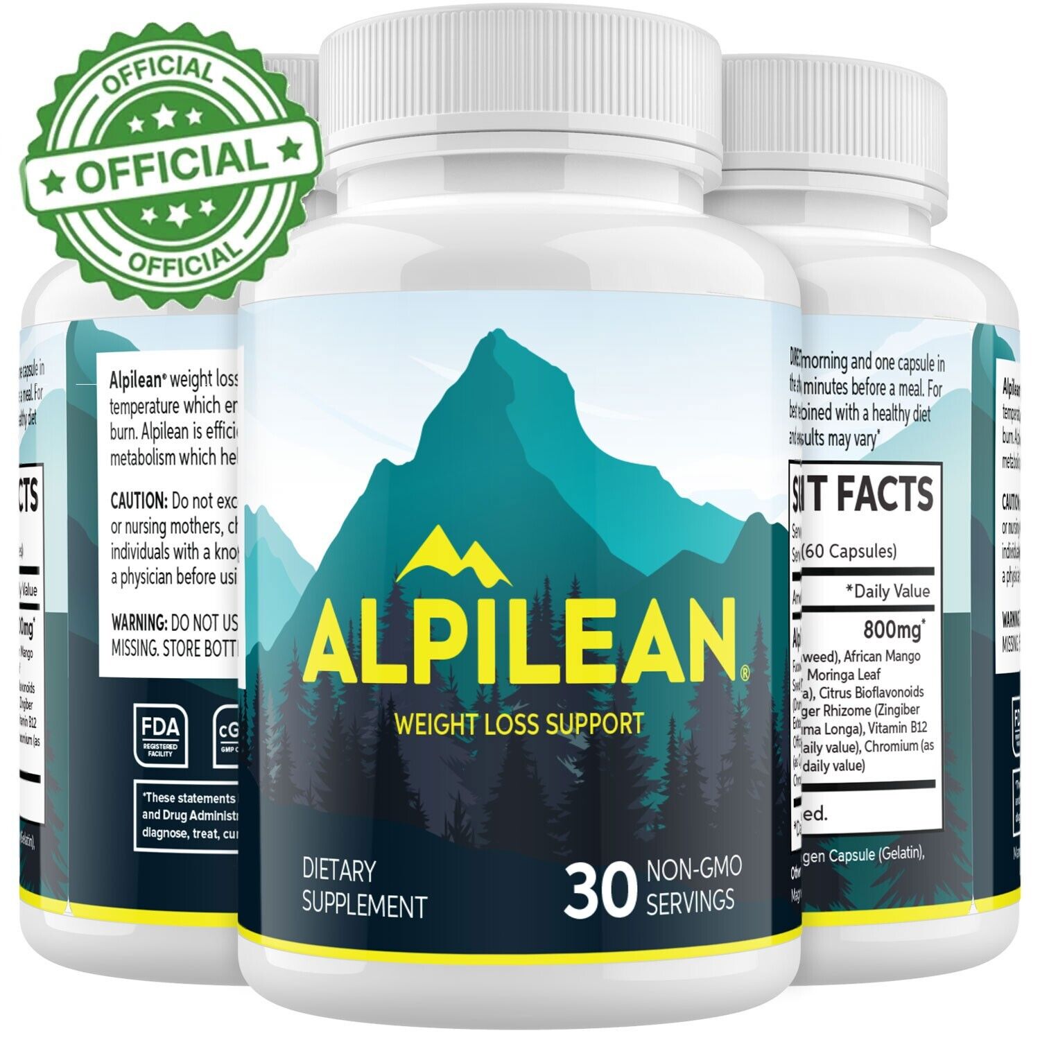 Alpilean Weight Loss Support Caps - 60ct/30svgs