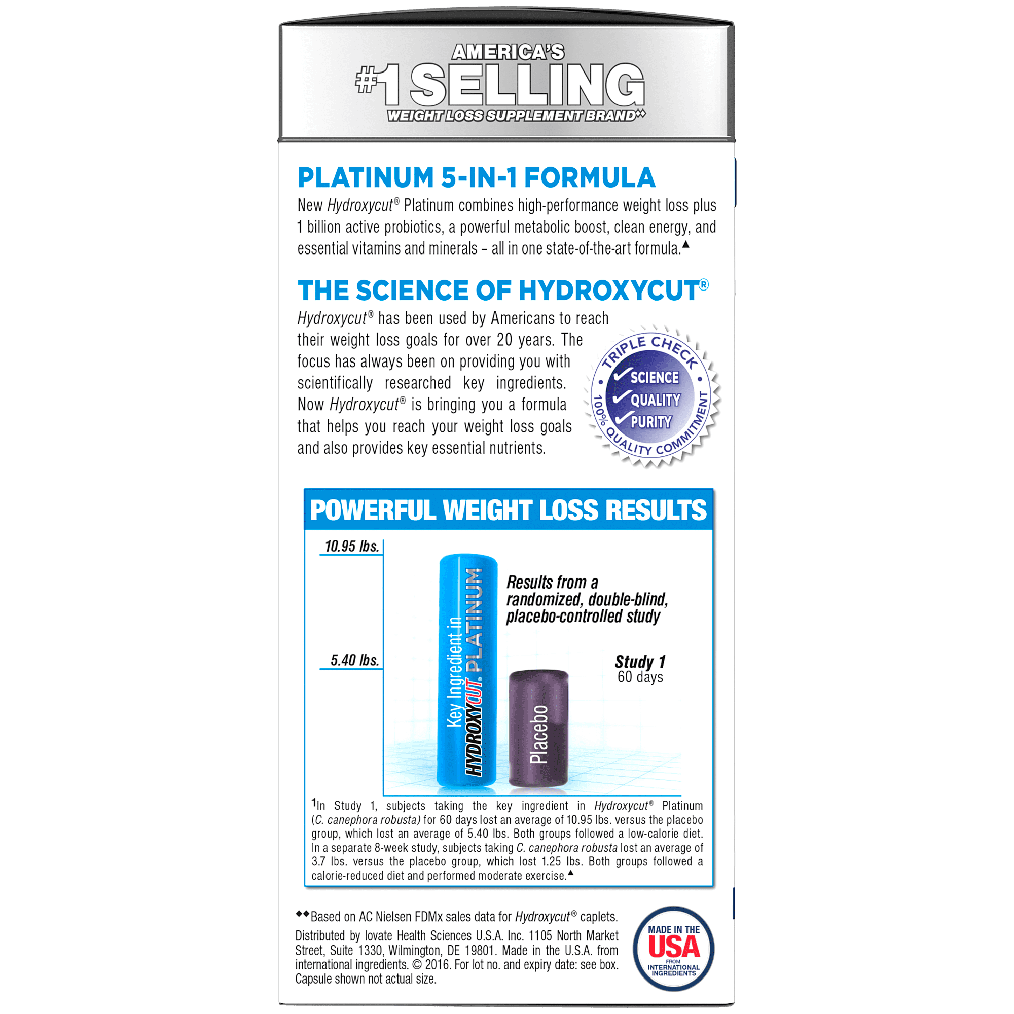 Platinum Weight Loss Supplements with Active Probiotics & Vitamins, Boost Metabolism and Supplement Energy with Naturally Sourced Caffeine, 60 Count
