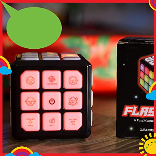Winning Fingers Flashing Cube Electronic Memory & Brain Game | 4-in-1 Handheld Game for Kids | STEM Toy for Kids Boys and Girls | Fun Gift Toy for Kids Ages 6-12 Years Old