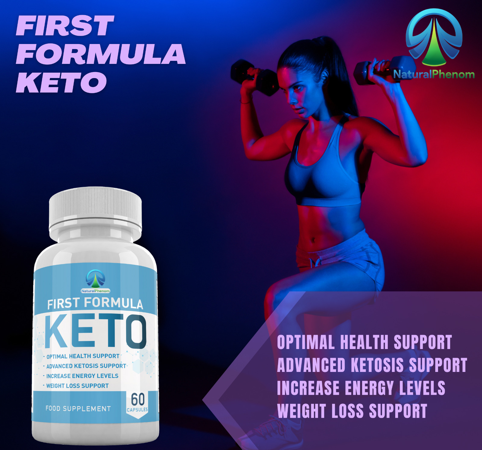 First Formula Keto 60 Capsules Weight Loss Support - NaturalPhenom