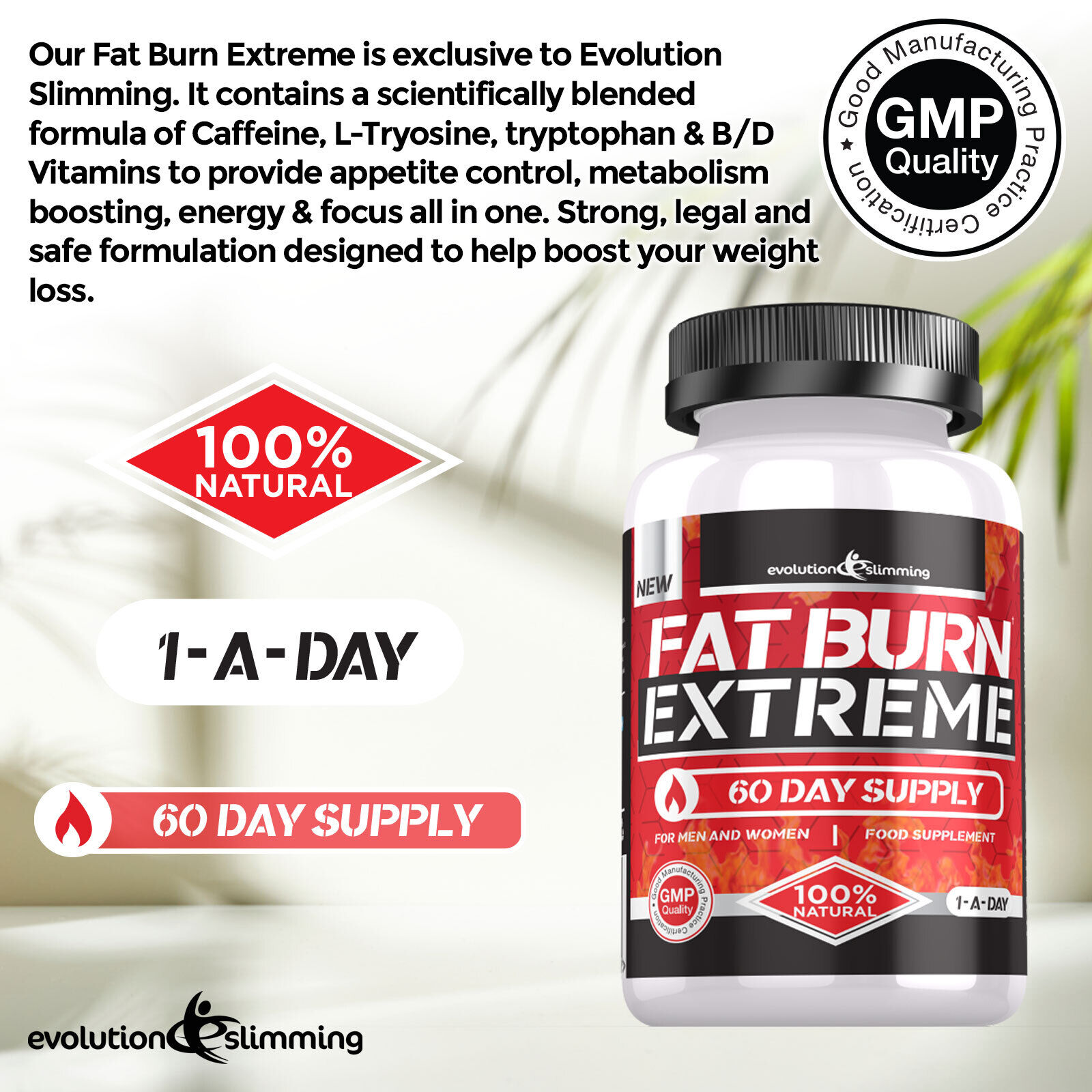 FAT BURN EXTREME Weight Loss Diet Pills STRONGEST Legal Fat Burner *60 Capsules*