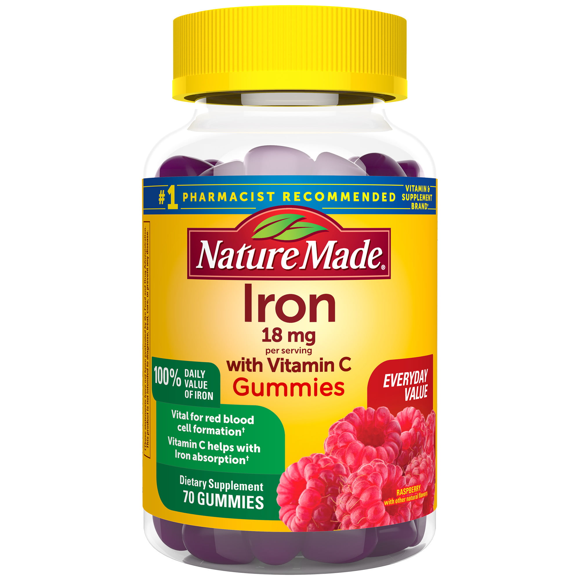 Nature Made Iron with Vitamin C Gummies, 70 Count