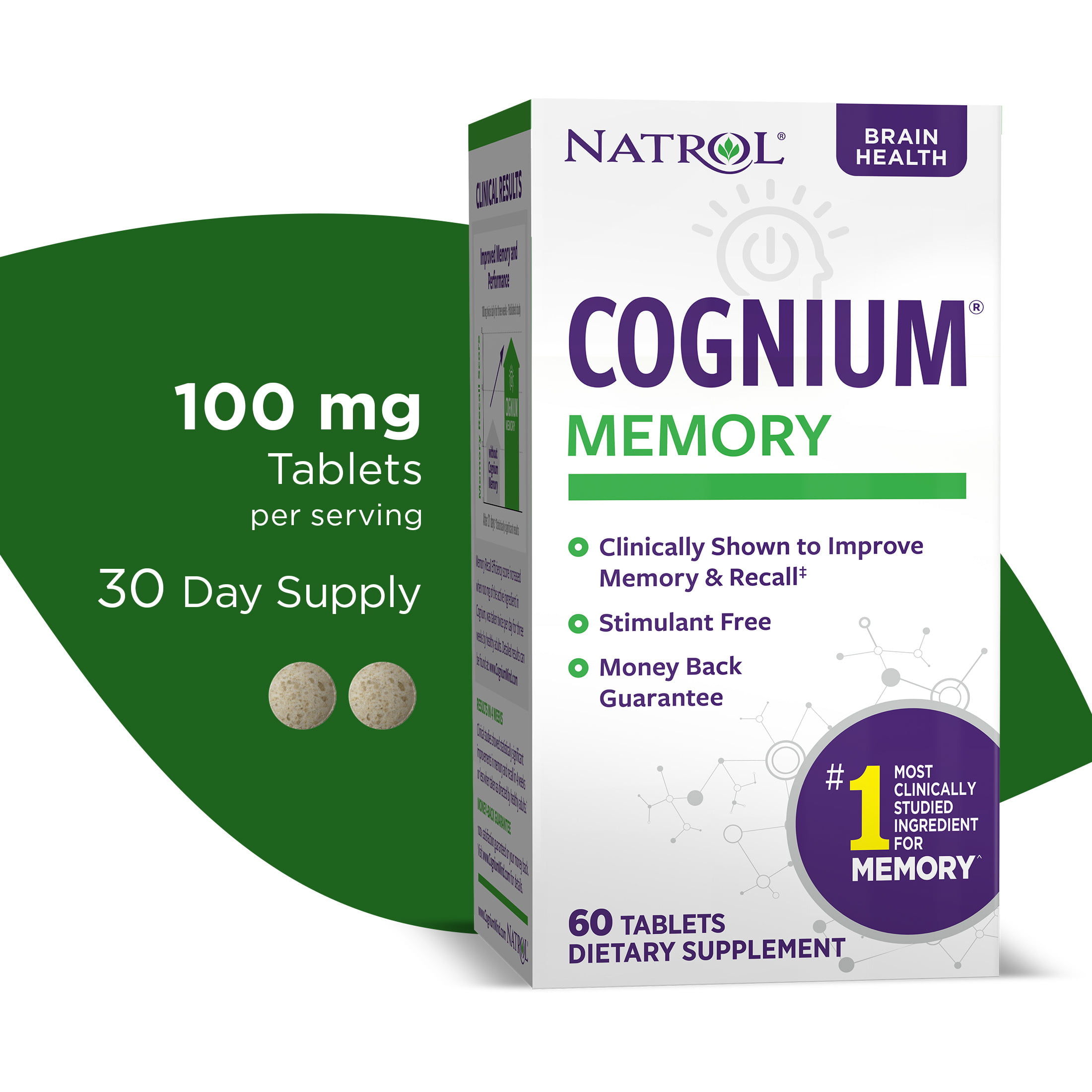 Natrol Cognium Memory Supplement, 100mg, 60 Tablets