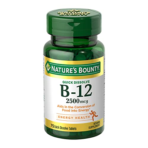 Nature's Bounty B12 for Energy & Health, 75 Tablets