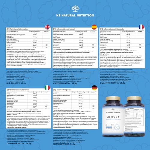 Nootropic Memory Booster with Caffeine & Vitamins