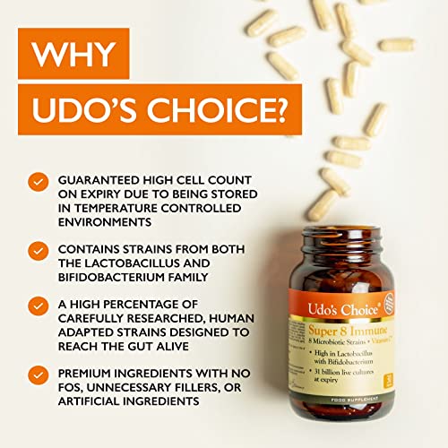 Udo's Choice Super 8 Immune Probiotics - 90 Capsules