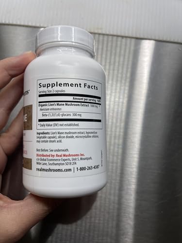 Lion's Mane Mushroom Extract Powder, 120 Capsules
