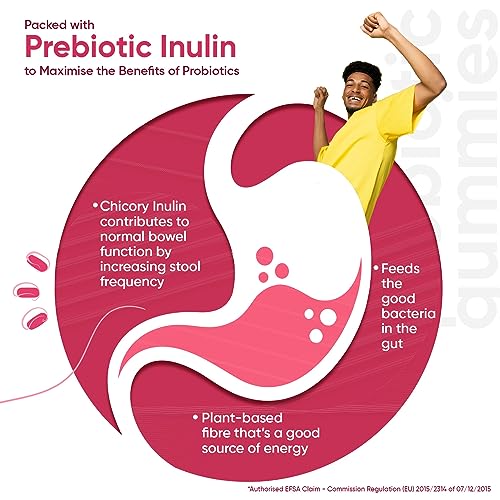 Vegan Probiotic Gummies for Gut Health - 90 Count