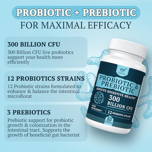 300 Billion CFU Probiotics for Gut Health