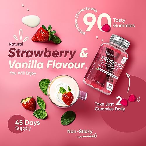 Vegan Probiotic Gummies for Gut Health - 90 Count