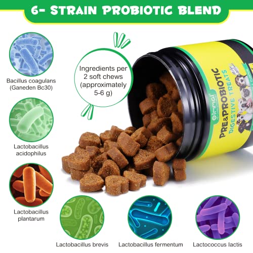 Dog Probiotics Chews - 120 Count Duck Flavor
