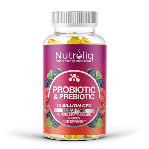 Nutroliq Sugar-Free Prebiotic Probiotic Gummies - 60 Count