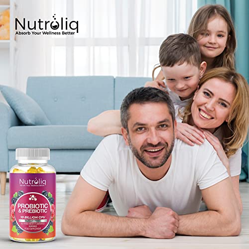 Nutroliq Sugar-Free Prebiotic Probiotic Gummies - 60 Count