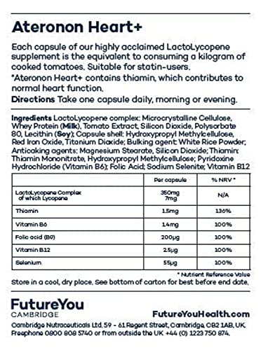 Ateronon Heart+ Health Capsules with Lycopene & B Vitamins