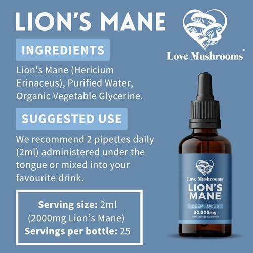 Lion's Mane Liquid Drops for Brain Health 50ml