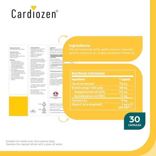 SFI HEALTH Cardiozen Omega 3 Fish Oil Capsules