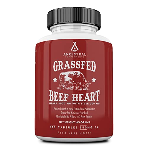 Grass Fed Beef Heart & Liver Supplement, 180 Caps