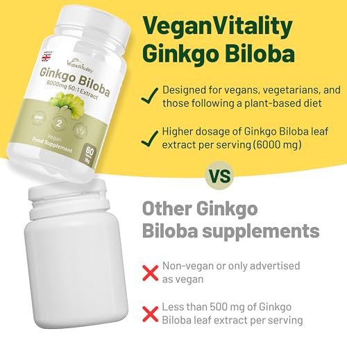 Ginkgo Biloba 120mg Tablets for Memory Support