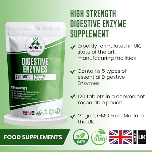 Digestive Enzyme Capsules for Gut Health - 120 Tablets