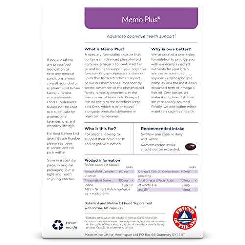 Memo Plus for Brain Health & Cognitive Support