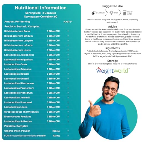 Vegan Probiotics & Prebiotics - 120 Capsules