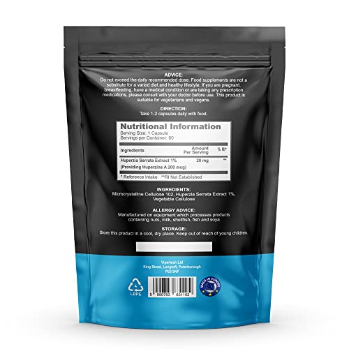 Nutrality Huperzine A Brain Health Supplement, 60 Capsules