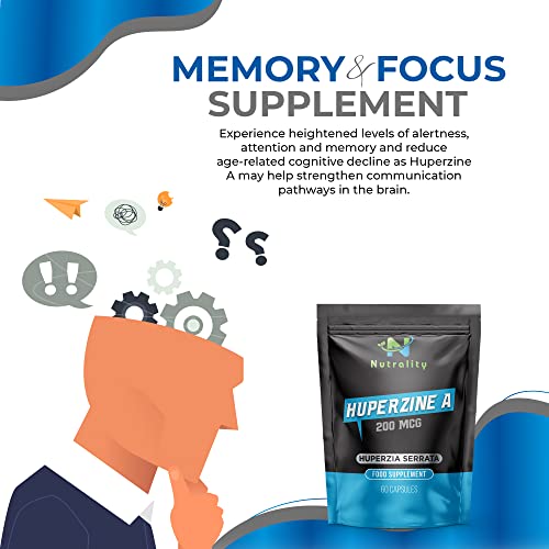 Nutrality Huperzine A Brain Health Supplement, 60 Capsules